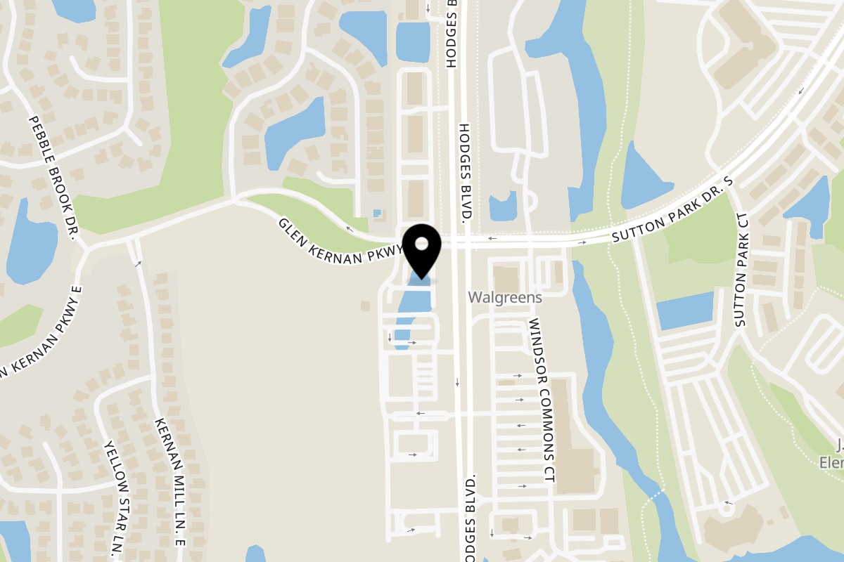Map showing the location of Kairos Jax on 4815 Sweetgrass Pl in Jacksonville